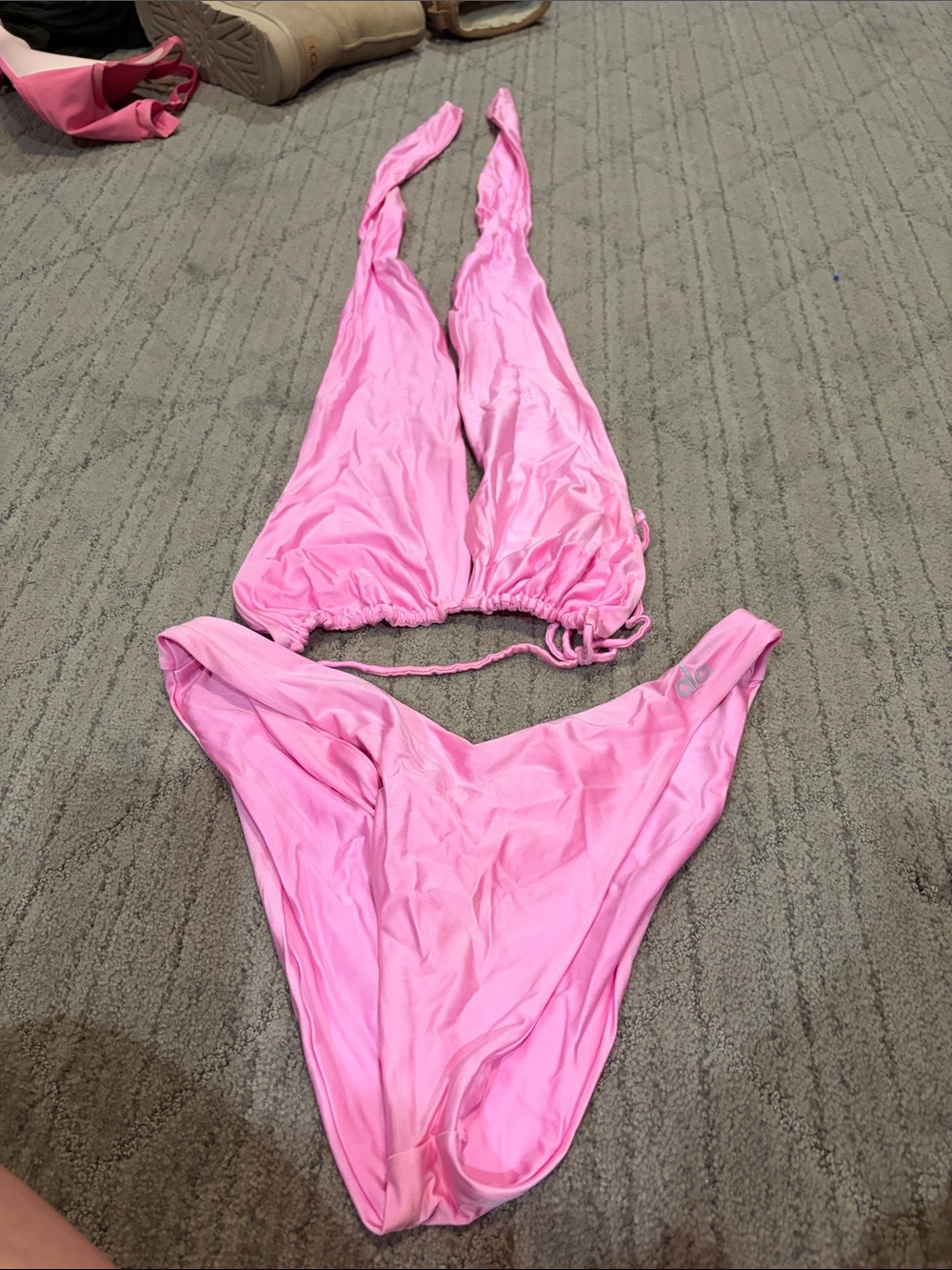 Frankie's Bikinis Hot Pink Two-Piece Set